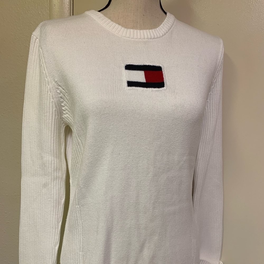 Vintage Tommy Hilfiger Flag Logo Crew Neck Sweater